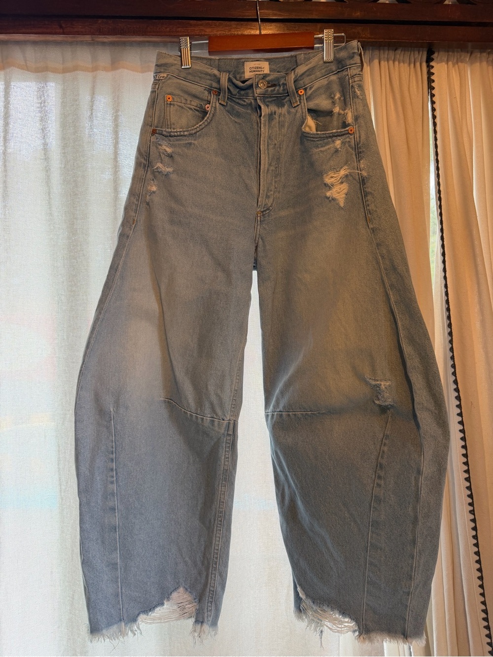 Citizens Of Humanity Light Blue Distressed Horseshoe Jeans
